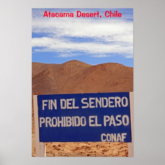 Poster Géoglyphes d'Atacama, Chili (Devant)