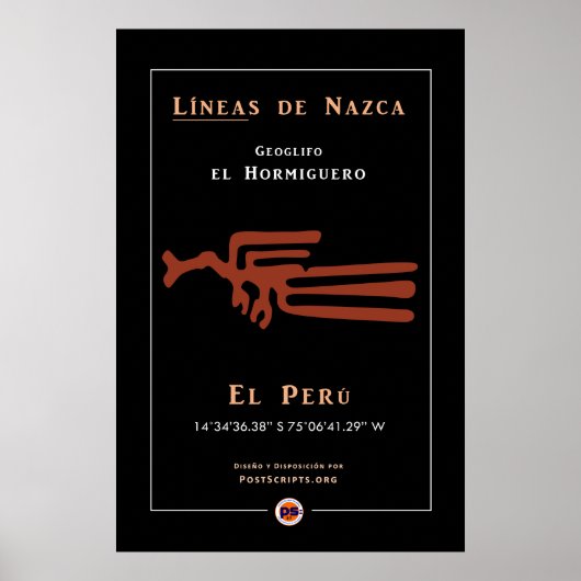 Poster Géoglyphes Nazca-Anteater (Devant)