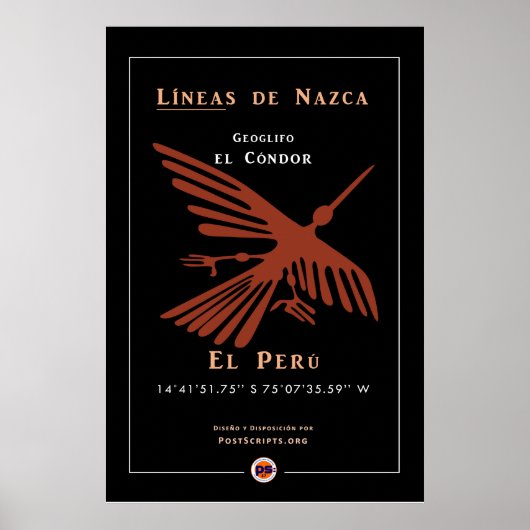 Poster Géoglyphes Nazca-Condor (Devant)