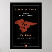 Poster Géoglyphes Nazca-Macaw (Devant)