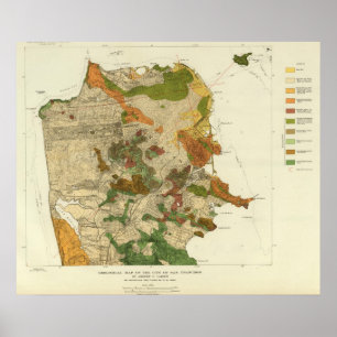 Poster Geological map San Francisco