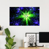 Poster Géomancie (verte) (Bureau à domicile)