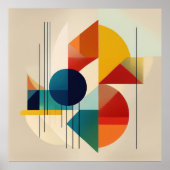 Poster Geometric Abstract Art in Bauhaus Style (Devant)