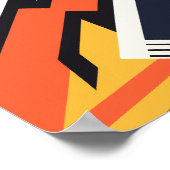 Poster Geometric Art with Bold Contrasting Colors  (Coin)