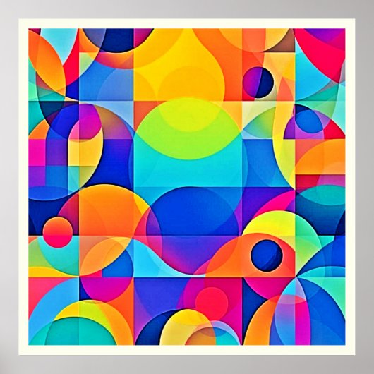Poster Geometric Color Symphony (Devant)