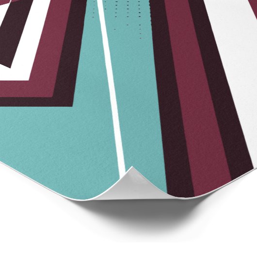 Poster Geometric Design with Angles & Layered Rectangles (Coin)