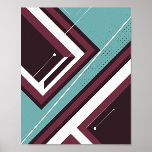 Poster Geometric Design with Angles & Layered Rectangles (Devant)
