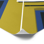 Poster Geometric Design with Contrasting Color Planes (Coin)