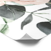 Poster Geometric Dusty Rose Engagement Party Welcome (Coin)