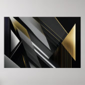 Poster Geometric Elegance Gold & Black (Devant)
