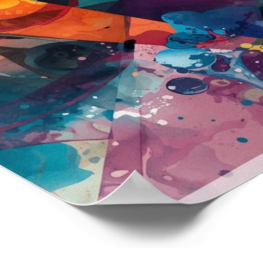 Poster Geometric Fluidity (Coin)