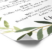 Poster Geometric Gold Tropical Wedding Bar Menu Sign (Coin)