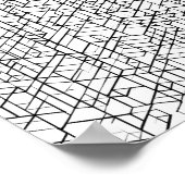 Poster Geometric Grid Coloring Page Decoupage Template (Coin)