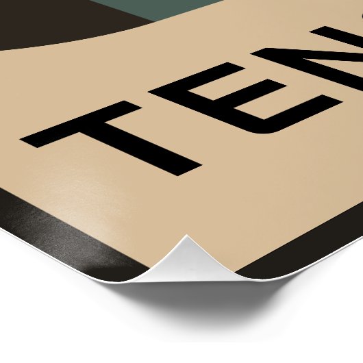 Poster Geometric mid-century design (Coin)