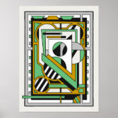 Poster Geometric Modern Abstract Composition (Devant)