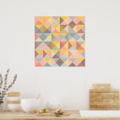 Poster Géometric Pattern Fall and Autumn Earth Tones (Cuisine)