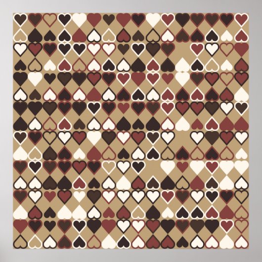 Poster Geometric pattern with colored elements, abstract (Devant)