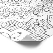 Poster Geometric Petal Ring Coloring Page Artwork Design (Coin)