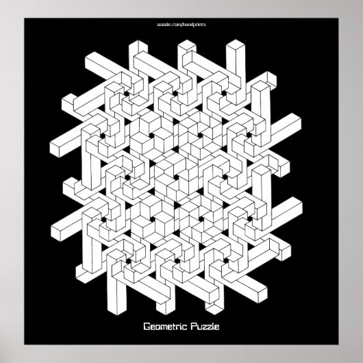 Poster GEOMETRIC PUZZLE Retro (Devant)