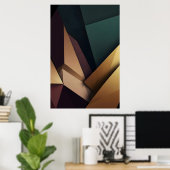 Poster Géométrie Abstraite Profonde (Bureau à domicile)