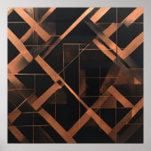 Poster Géométrie ambre nocturne (Devant)