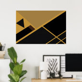 Poster Géométrie aux tons terreux (Bureau à domicile)