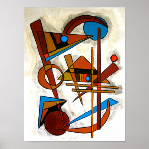 Poster Géométrie - Bauhaus moderne Art géométrique