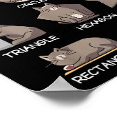 Poster Géométrie Chat Math Drôle Cadeaux Chat Pour Chat P (Coin)