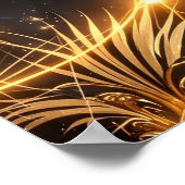 Poster Géométrie cosmique dorée (Coin)