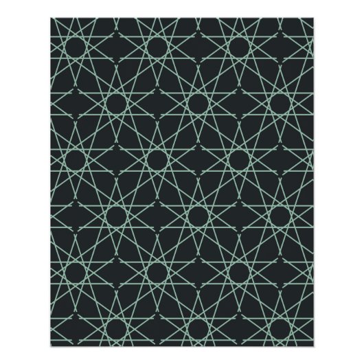 Poster Géométrie de basalte menthe (Devant)