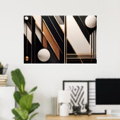 Poster Géométrie de Luxe (Bureau à domicile)