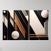 Poster Géométrie de Luxe (Devant)