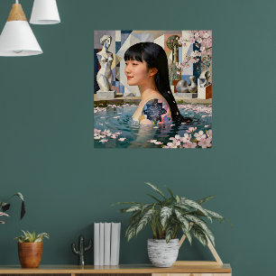Poster "Géométrie de sérénité" - Un portrait numérique