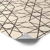 Poster Géométrie d'étoile quintuple dans le sable et l'en (Coin)