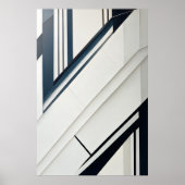 Poster Géométrie Diagonale Minimaliste (Devant)