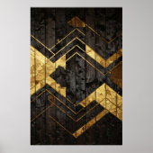 Poster Géométrie dorée (Devant)