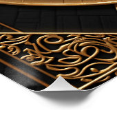 Poster Géométrie dorée (Coin)