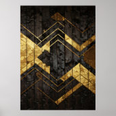 Poster Géométrie dorée (Devant)