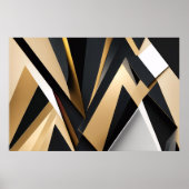Poster Géométrie Dorée Luxueuse (Devant)