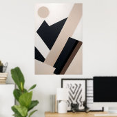 Poster Géométrie en harmonie (Bureau à domicile)