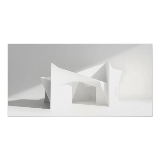 Poster Géométrie en papier élégante (Devant)