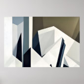 Poster Géométrie Facettée Minimaliste (Devant)