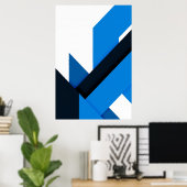 Poster Géométrie fluide (Bureau à domicile)