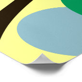Poster Géométrie fluide dans des couleurs harmonieuses (Coin)