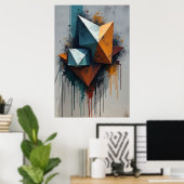 Poster Géométrie Graffiti Splash (Bureau à domicile)