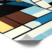 Poster Géométrie hivernale Abstraite (Coin)