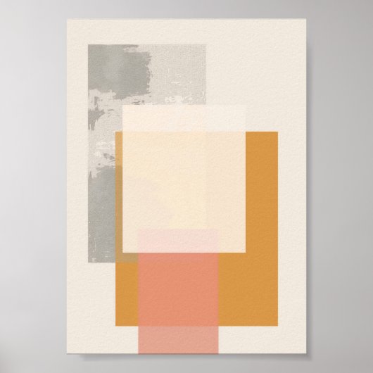 Poster Géométrie minimaliste Carré (Devant)