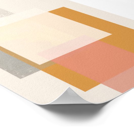 Poster Géométrie minimaliste Carré (Coin)