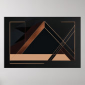 Poster Géométrie minimaliste en cuivre (Devant)