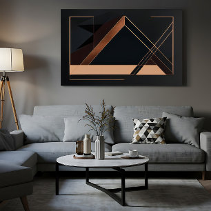 Poster Géométrie minimaliste en cuivre